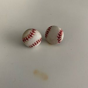 baseball earrings